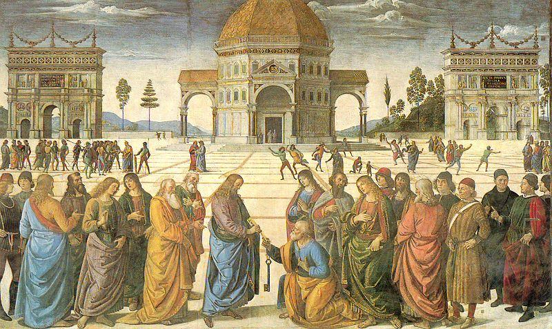 PERUGINO, Pietro Christ Giving the Keys to St. Peter